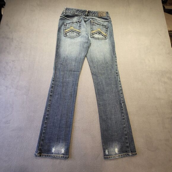 A/X Armani Exchange Womens Size 2 Short Blue Jeans Distressed Stretch Denim - Picture 10 of 11